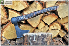 Load image into Gallery viewer, Perfect personificated axe &quot;Breath of Spring&quot;- small hatchet in Viking style for carving, camping and other activities. Steel anniversary.
