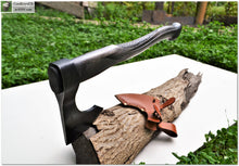 Load image into Gallery viewer, Perfect personalized axe &quot;Curly Badass&quot;- small handmade axe for camping, fishing and other activities. Gift for Steel &amp; Iron anniversary.
