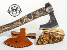 Load image into Gallery viewer, Personificated collectible axe &quot;Maple in the Autumn&quot;- Camping  hatchet in Viking style. Iron Steel 6th anniversary.
