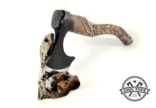 Load image into Gallery viewer, Personificated collectible axe &quot;Like a Feather&quot;- Sport standard camping  hatchet in Viking style. Iron Steel 6th anniversary.
