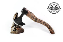 Load image into Gallery viewer, Personificated collectible axe &quot;Like a Feather&quot;- Sport standard camping  hatchet in Viking style. Iron Steel 6th anniversary.
